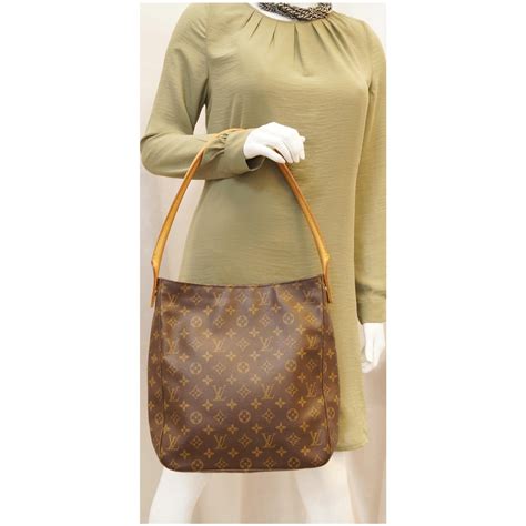 louis vuitton brown monogram canvas looping mm shoulder bag|louis vuitton monogram canvas pochette.